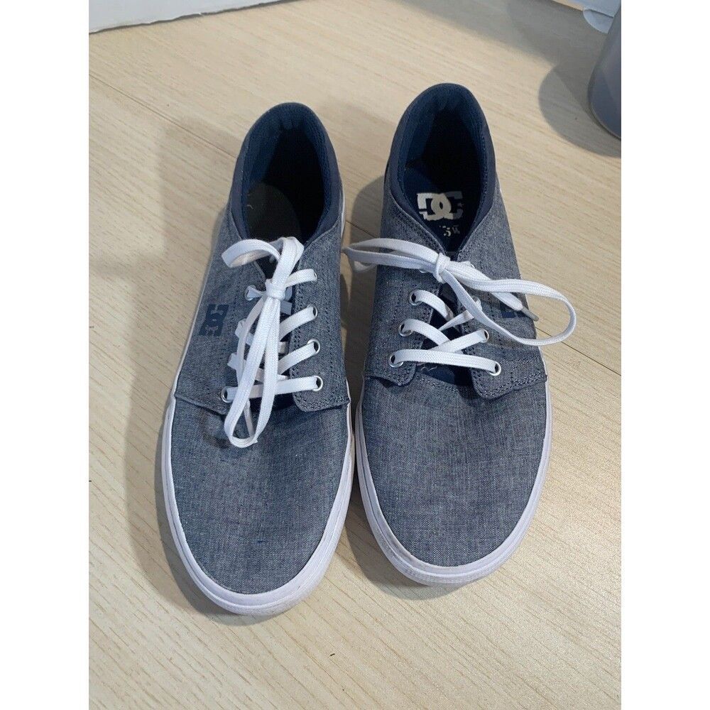 DC Shoes Trase TX SE Women's skate shoes lace up sneakers gray white size 9.5